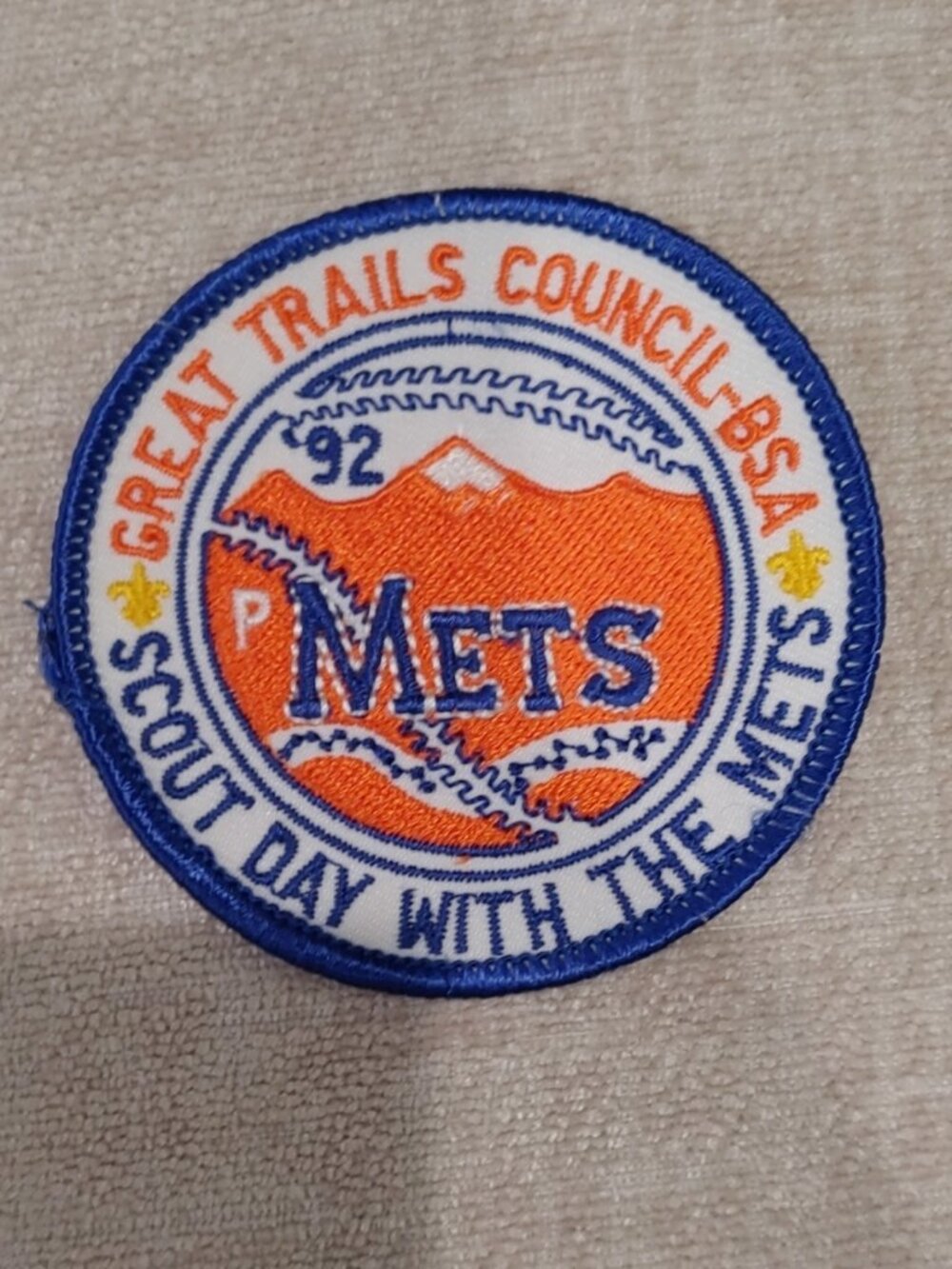 Great Trails Council Scout Day With The New York Mets 1992 BSA Baseball Patch